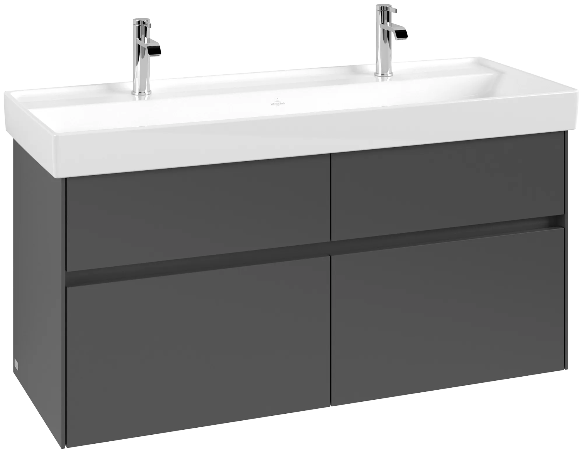 Villeroy & Boch Waschtischunterschrank „Collaro“ 1154 × 546 × 444 mm Graphite, für Becken mittig, mit Beleuchtung Villeroy & Boch Waschtischunterschrank „Collaro“ 1154 × 546 × 444 mm Graphite, für Becken mittig, mit Beleuchtung