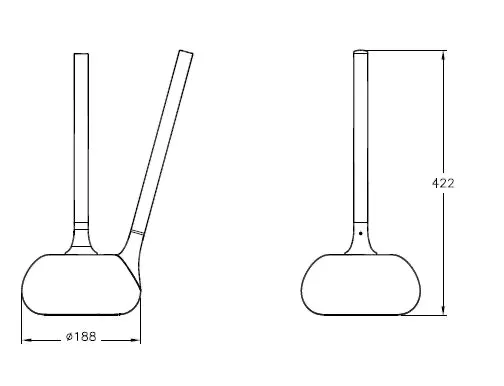 VitrA Istanbul WC-Bürstengarnitur freistehend d: 19 x 42 cm Chrom