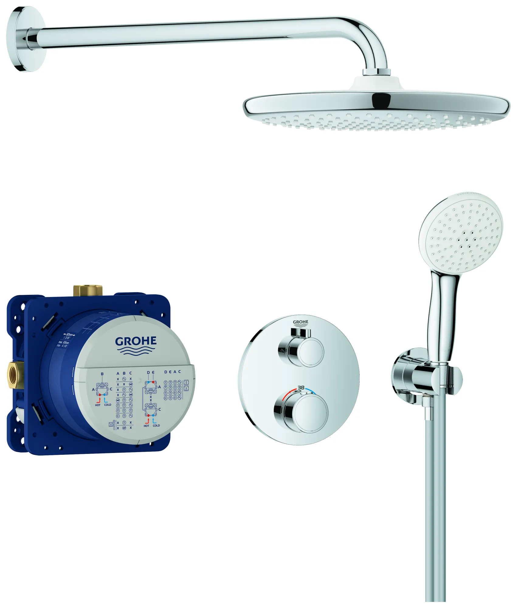 Grohe Grohtherm Duschsystem Unterputz mit Tempesta 250 Grohe Grohtherm Duschsystem Unterputz mit Tempesta 250