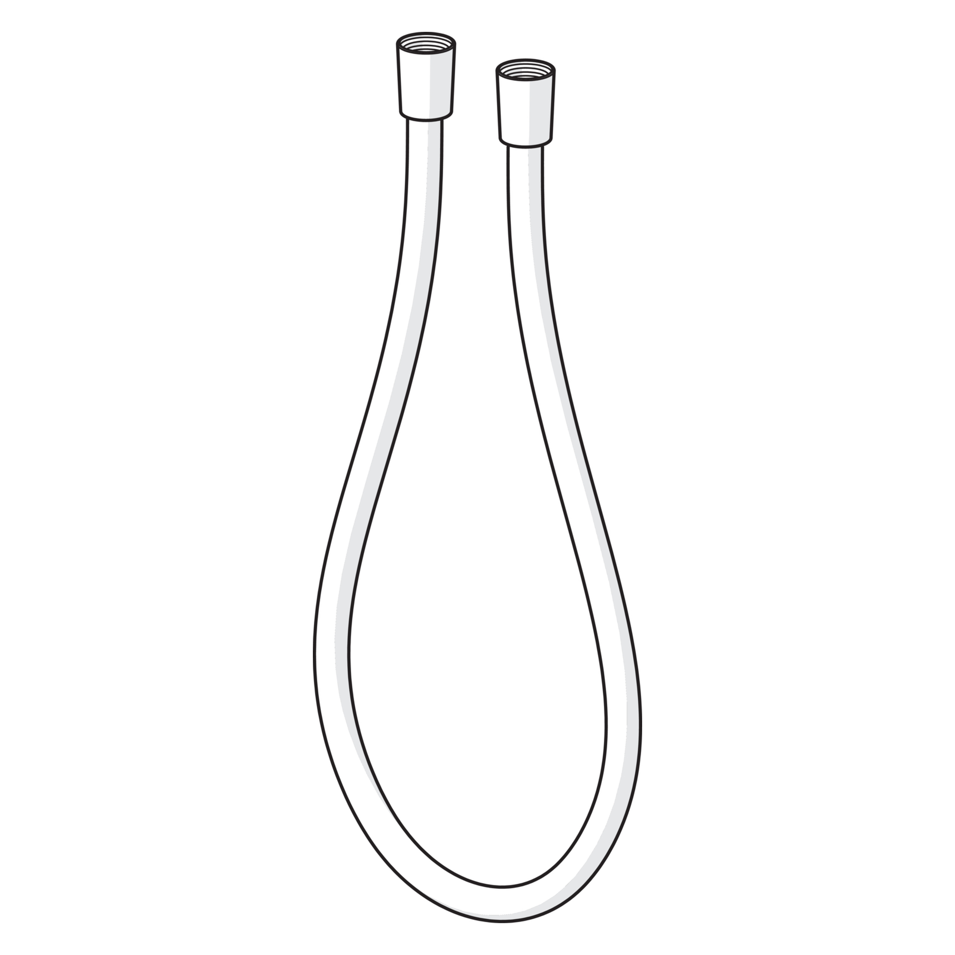 Hansa Hansajet Schlauch Hansa 5412, L=1600mm, Chrom, Satin Hansa Hansajet Schlauch Hansa 5412, L=1600mm, Chrom, Satin