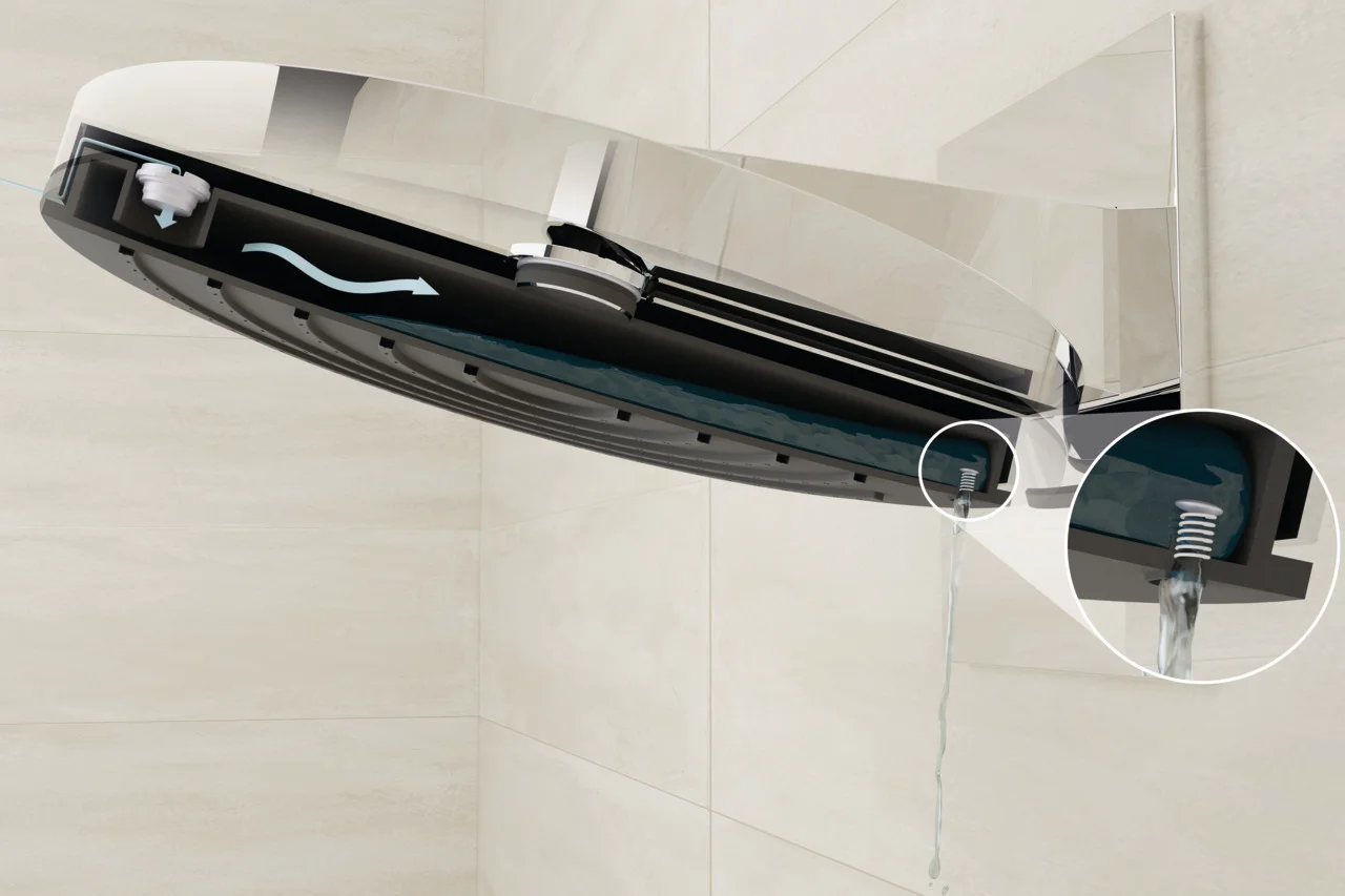 Hansgrohe Pulsify S Kopfbrause 260 mm, 2 Strahlarten, PowderRain & Intense PowderRain, Mattweiß, Wandanschluss für iBox universal