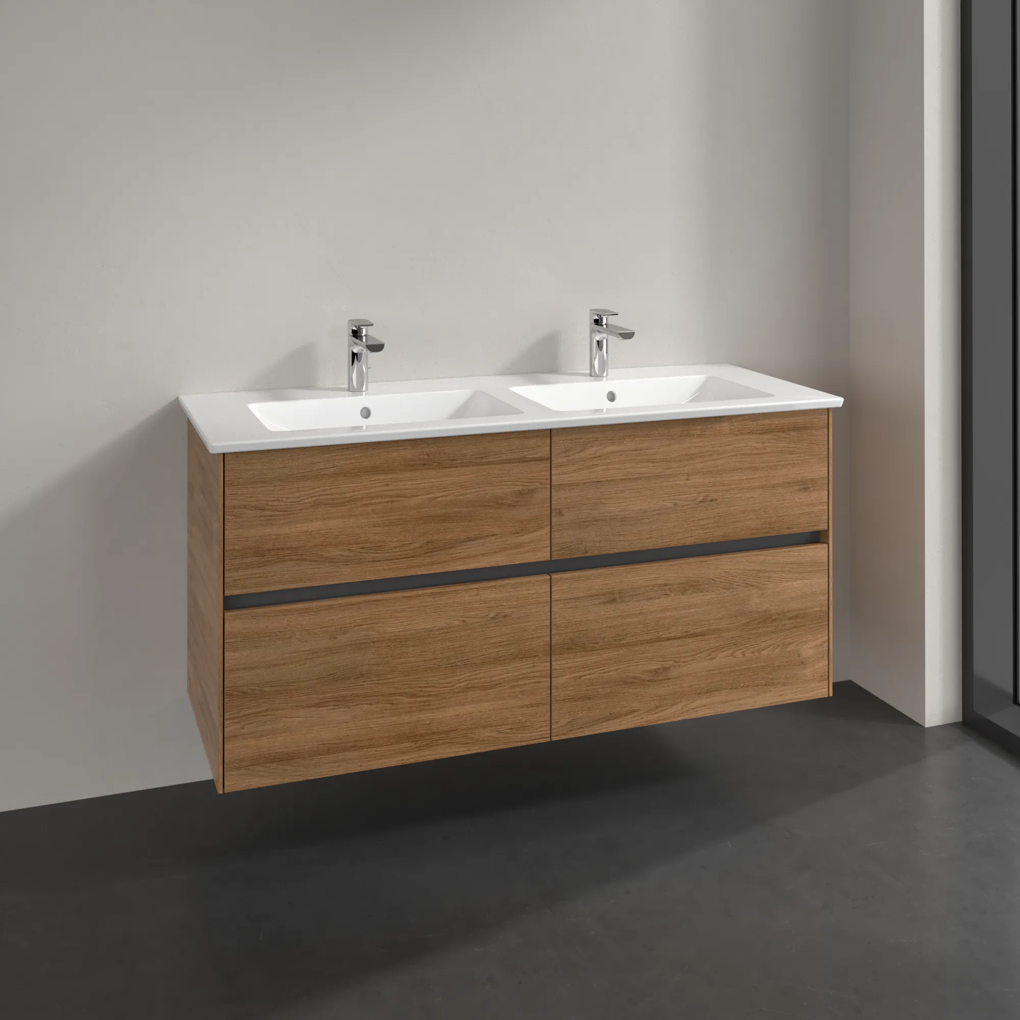 Villeroy & Boch Waschtischunterschrank „Collaro“ 1261 × 610 × 480 mm Kansas Oak, ohne Beleuchtung, für Becken mittig Villeroy & Boch Waschtischunterschrank „Collaro“ 1261 × 610 × 480 mm Kansas Oak, ohne Beleuchtung, für Becken mittig