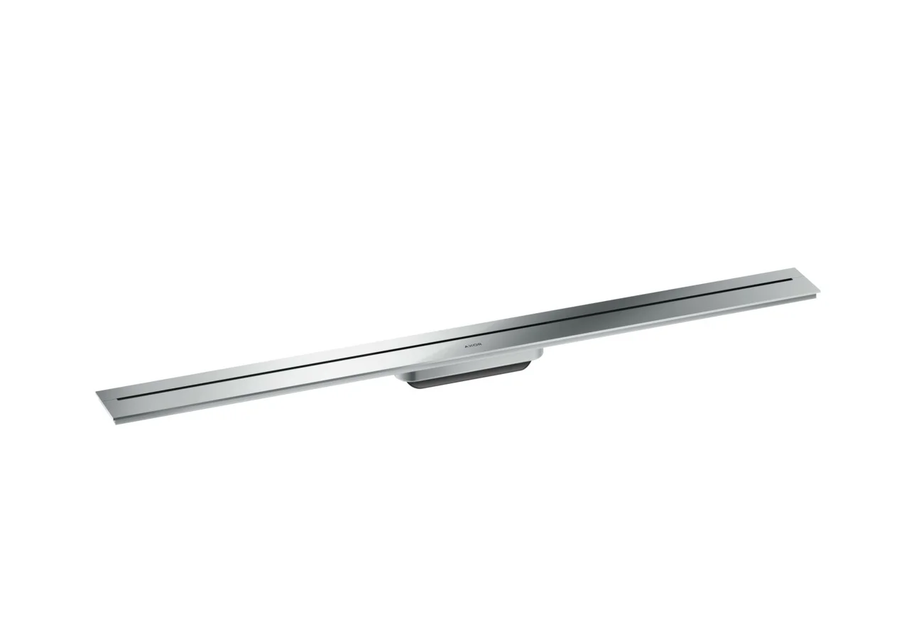 Hansgrohe AXOR Drain Fertigset Duschrinne 1000 mm wandangebunden Chrom Edelstahl V2A 1.4301 bis 18 mm Fliesenstärke Hansgrohe AXOR Drain Fertigset Duschrinne 1000 mm wandangebunden Chrom Edelstahl V2A 1.4301 bis 18 mm Fliesenstärke