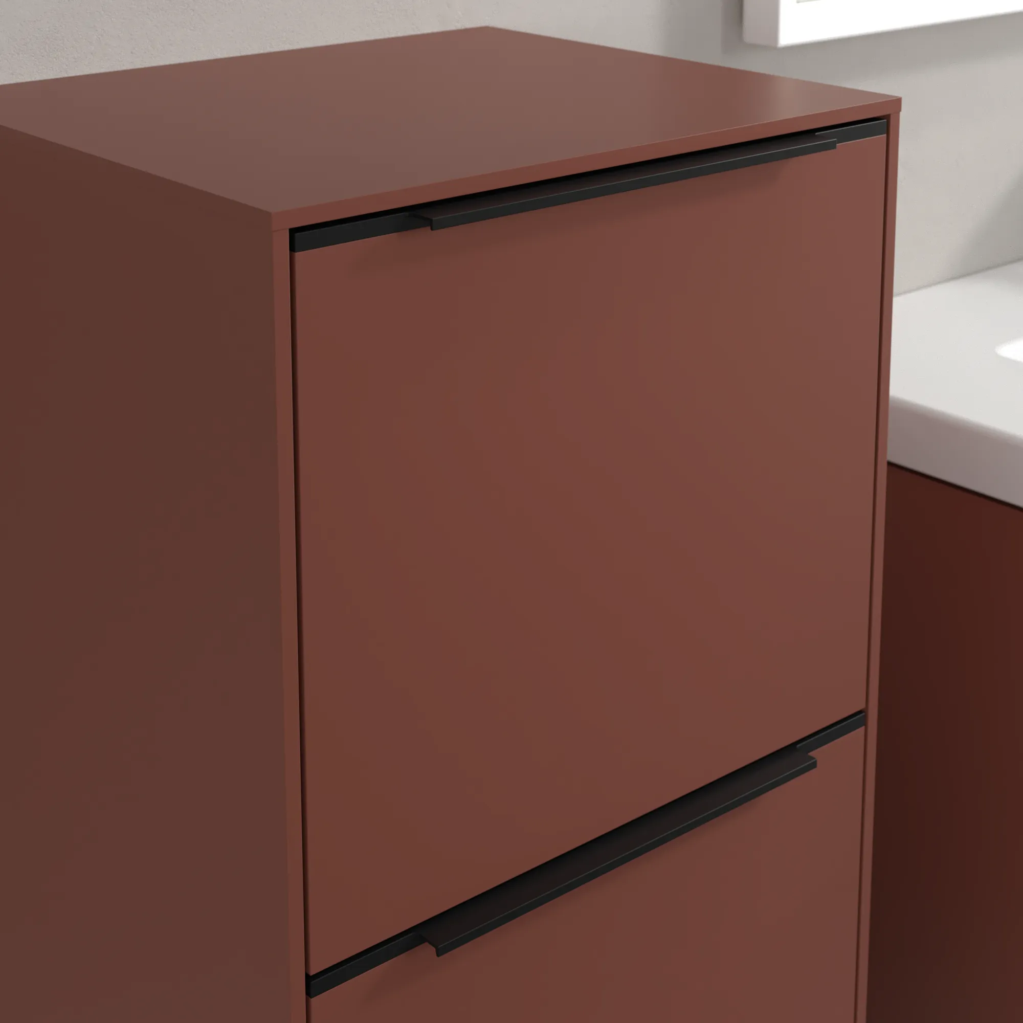 Villeroy & Boch Subway 3.0 Seitenschrank C59401, 400 x 860 x 362 mm, Anschlag links, Wine Red Villeroy & Boch Subway 3.0 Seitenschrank C59401, 400 x 860 x 362 mm, Anschlag links, Wine Red