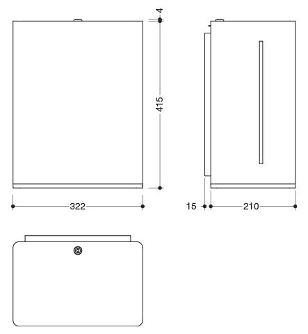 HEWI Papierhalter 950.06.555 32,2 × 21 × 41,5 cm