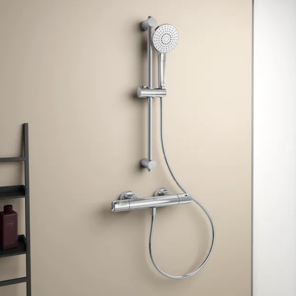 Brausethermostat Aufputz Ceratherm T50, Ausladung 78mm, mit Brausegarnitur, Brausestange 600mm, Chrom Brausethermostat Aufputz Ceratherm T50, Ausladung 78mm, mit Brausegarnitur, Brausestange 600mm, Chrom