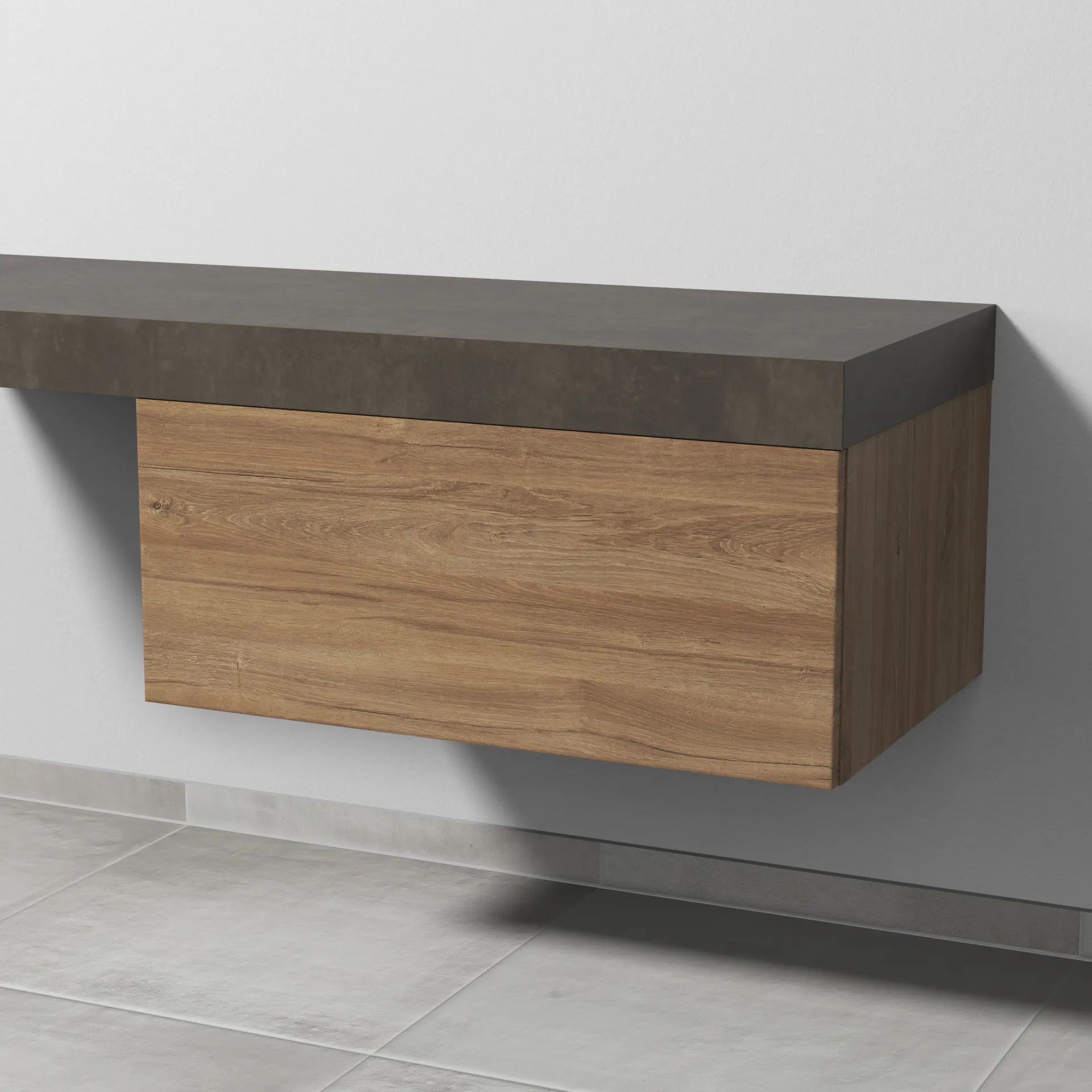 Sanipa Anbauschrank „2morrow“ 800 × 340 × 520 mm in Eiche Kansas