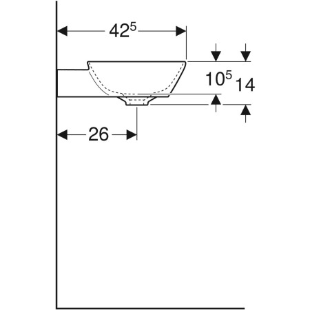 Aufsatzwaschtisch in Schalenform „One“, rechteckig 50 × 42,5 cm in weiß mit KeraTect® Aufsatzwaschtisch in Schalenform „One“, rechteckig 50 × 42,5 cm in weiß mit KeraTect®