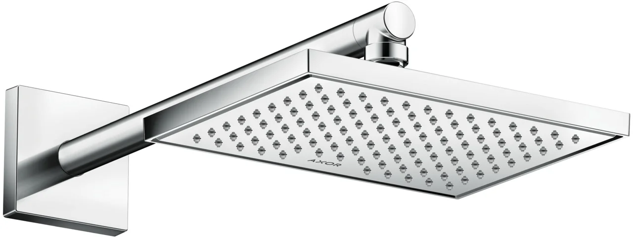 Hansgrohe AXOR ShowerSolutions Kopfbrause 1jet EcoSmart, Chrom, 245 x 185 mm, winkelverstellbar, abnehmbar zur Reinigung