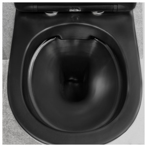 Set Wand-WC mit WC-Sitz spülrandlos „Delos BLM“ 370 × 365 × 485 mm