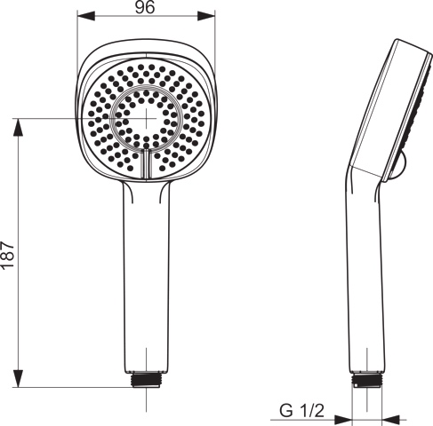 HA Handbrause HANSABASICJET Style 4462 3-strahlig Chrom