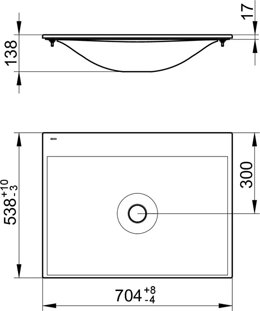 KEUCO EDITION 11 Waschtisch ohne Hahnlochbohrung, weiß KEUCO EDITION 11 Waschtisch ohne Hahnlochbohrung, weiß
