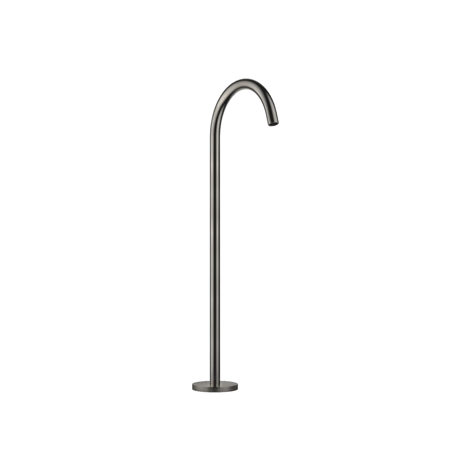 Dornbracht META Wannenauslauf ohne Umstellung, freistehende Montage, Dark Platinum gebürstet, Ausladung 282 mm, Höhe gesamt 811–881 mm