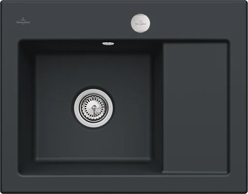 Villeroy & Boch Subway 45 Compact Einbauspüle, 650 x 510 mm, Pure Black