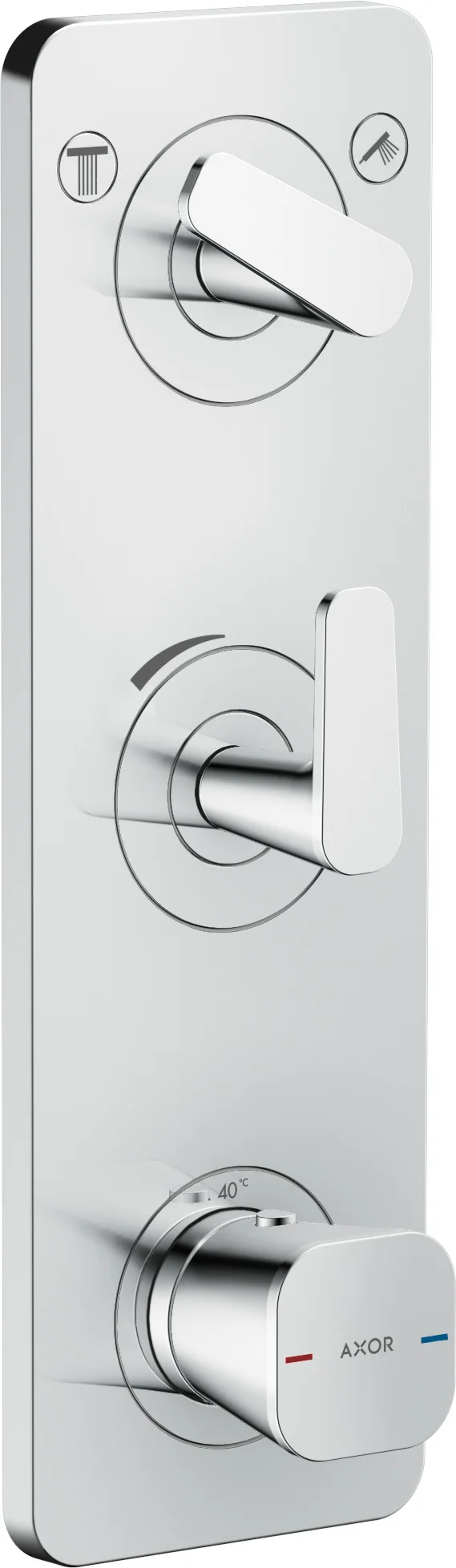 Hansgrohe AXOR Citterio C Thermostatmodul 380/120 UP FS Chrom, 2 Verbraucher, DN20, max. Durchfluss 30 l/min bei 3 bar