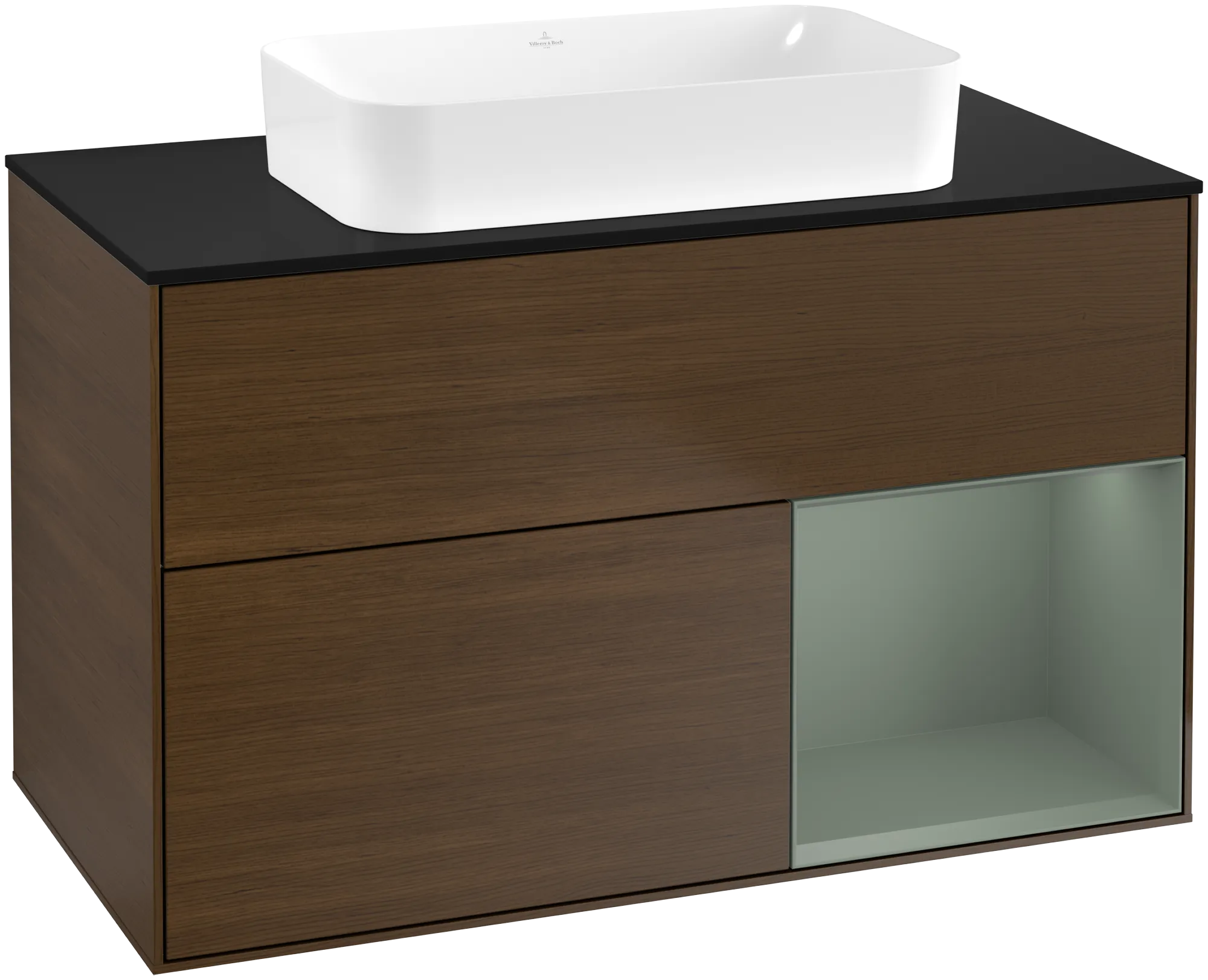 Villeroy & Boch Waschbeckenunterschrank Finion F66, 1000 x 603 x 501 mm, mit Beleuchtung, 2 Auszüge