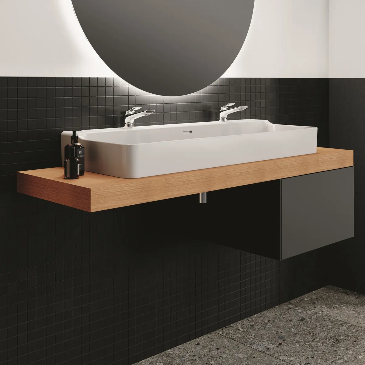 Konsole Conca, 1600x505x80mm, Weiß