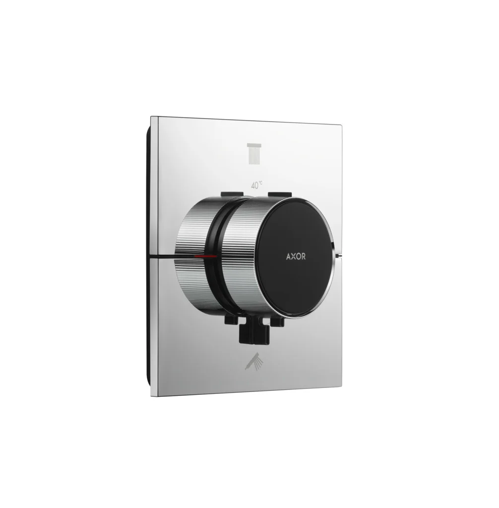 Hansgrohe AXOR ShowerSelect ID Thermostat Unterputz eckig Chrom, 2 Verbraucher, flache Rosette, einfache Installation