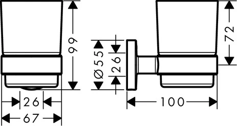 Zahnputzbecher Logis Universal chrom