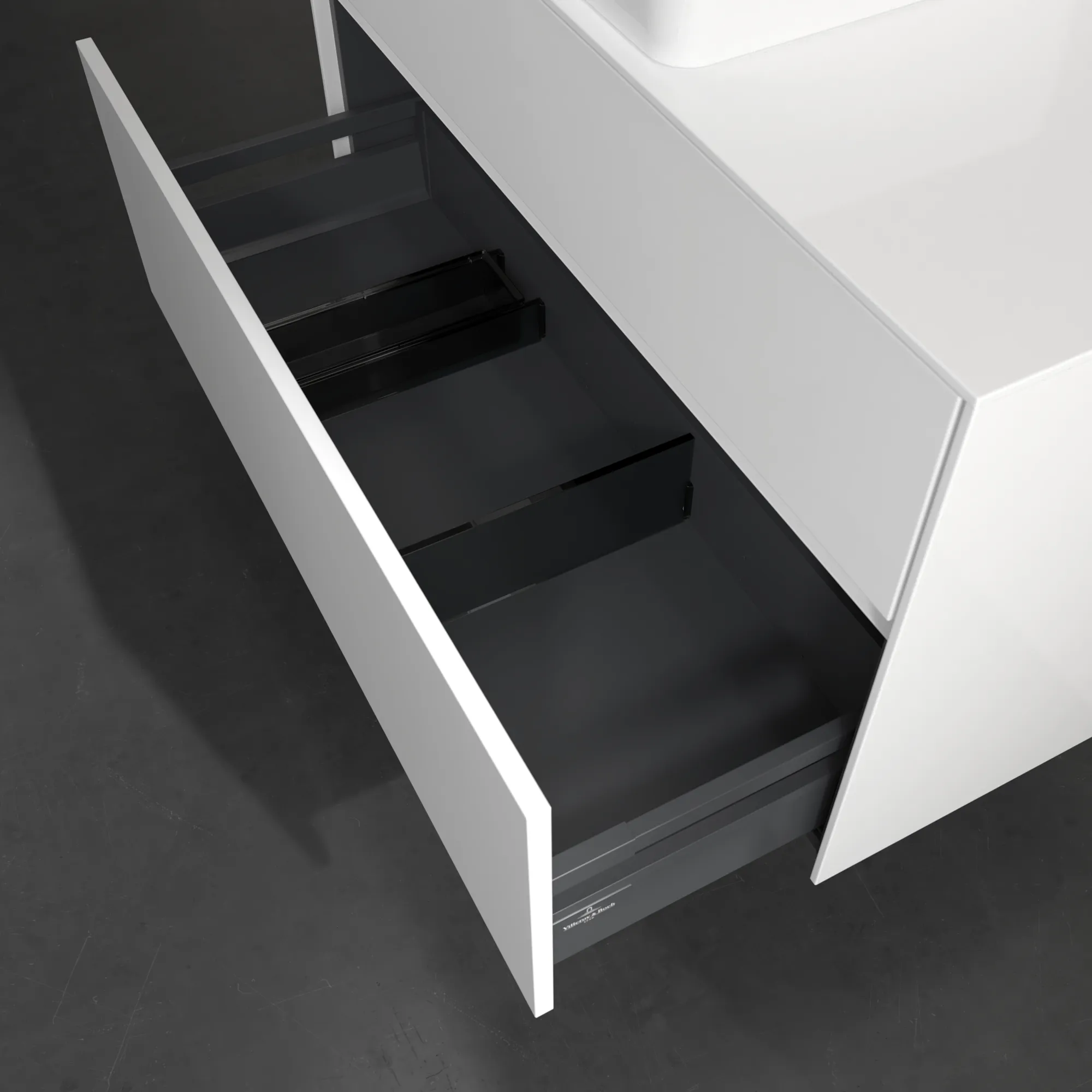 Villeroy & Boch Waschtischunterschrank „Collaro“ 1000 × 548 × 500 mm Glossy White, ohne Beleuchtung, für Becken mittig