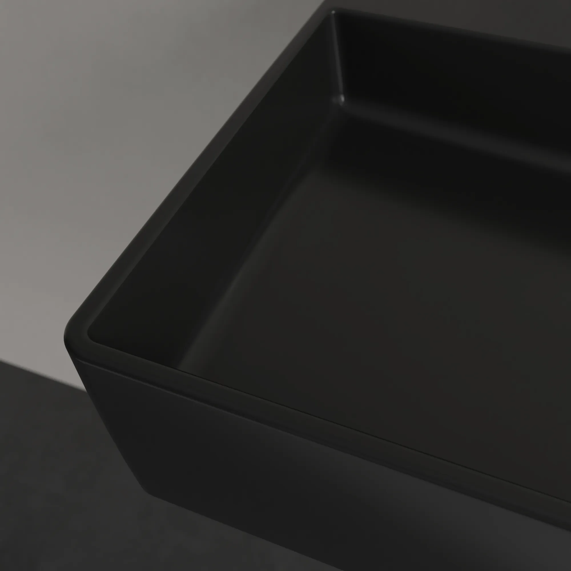Villeroy & Boch Wandwaschtisch aus TitanCeram geschliffen „Memento 2.0“ 1200 × 470 × 150 mm, Hahnlochposition links und rechts, mit Hahnlochbohrung in Pure Black Villeroy & Boch Wandwaschtisch aus TitanCeram geschliffen „Memento 2.0“ 1200 × 470 × 150 mm, Hahnlochposition links und rechts, mit Hahnlochbohrung in Pure Black