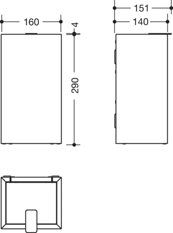 Hygieneabfallbehälter, Edelstahl, PVD, Fassungsvermögen ca. 6 Liter, Breite 160 mm, Höhe 290 mm, Tiefe 140 mm, Wandmontage, in Farbe CK (Messing glänzend) Hygieneabfallbehälter, Edelstahl, PVD, Fassungsvermögen ca. 6 Liter, Breite 160 mm, Höhe 290 mm, Tiefe 140 mm, Wandmontage, in Farbe CK (Messing glänzend)