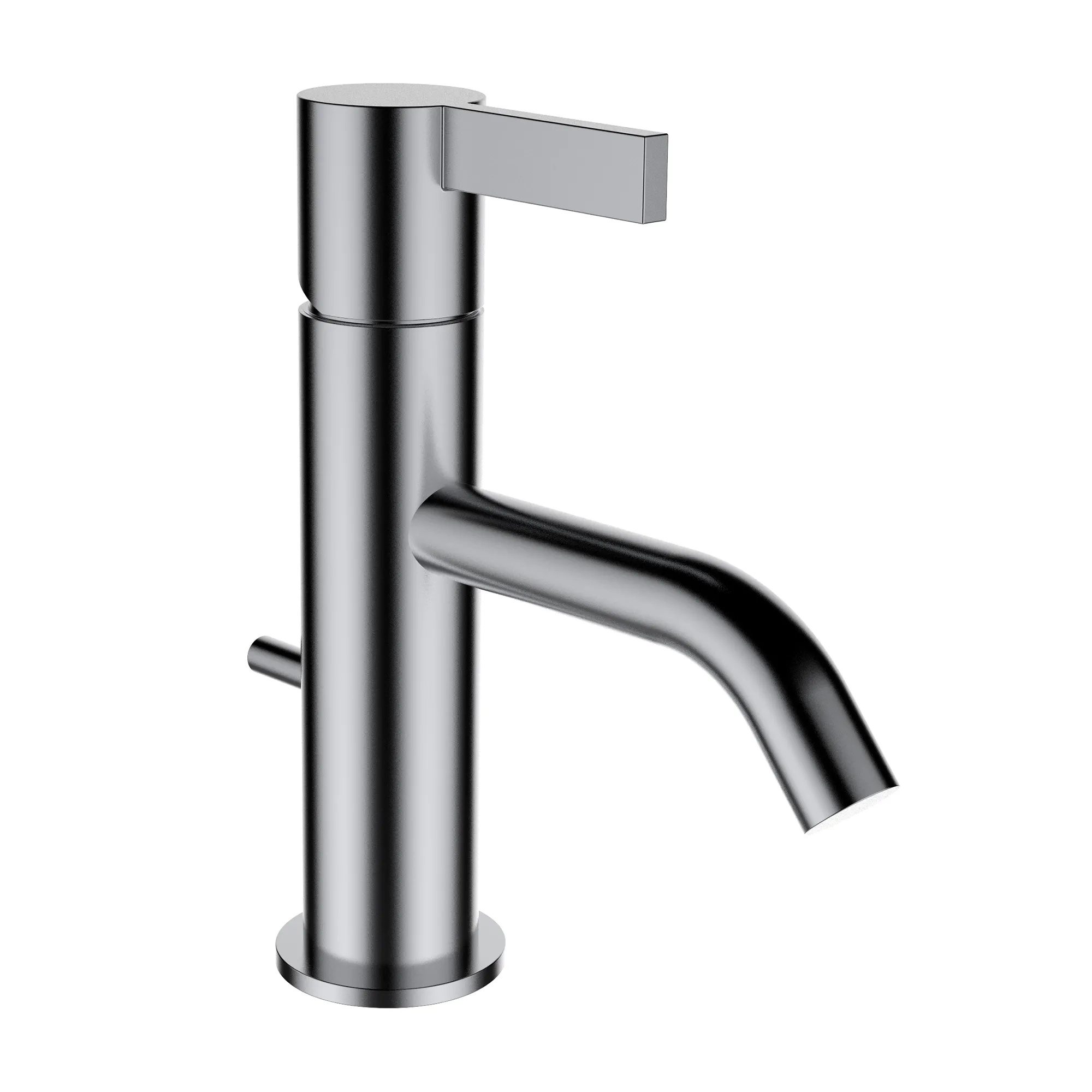 Einhebel-Waschtischmischer Kartell Festauslauf Ausladung 115 mm mit Ablaufventil PVD Edelstahl gebürstet Einhebel-Waschtischmischer Kartell Festauslauf Ausladung 115 mm mit Ablaufventil PVD Edelstahl gebürstet