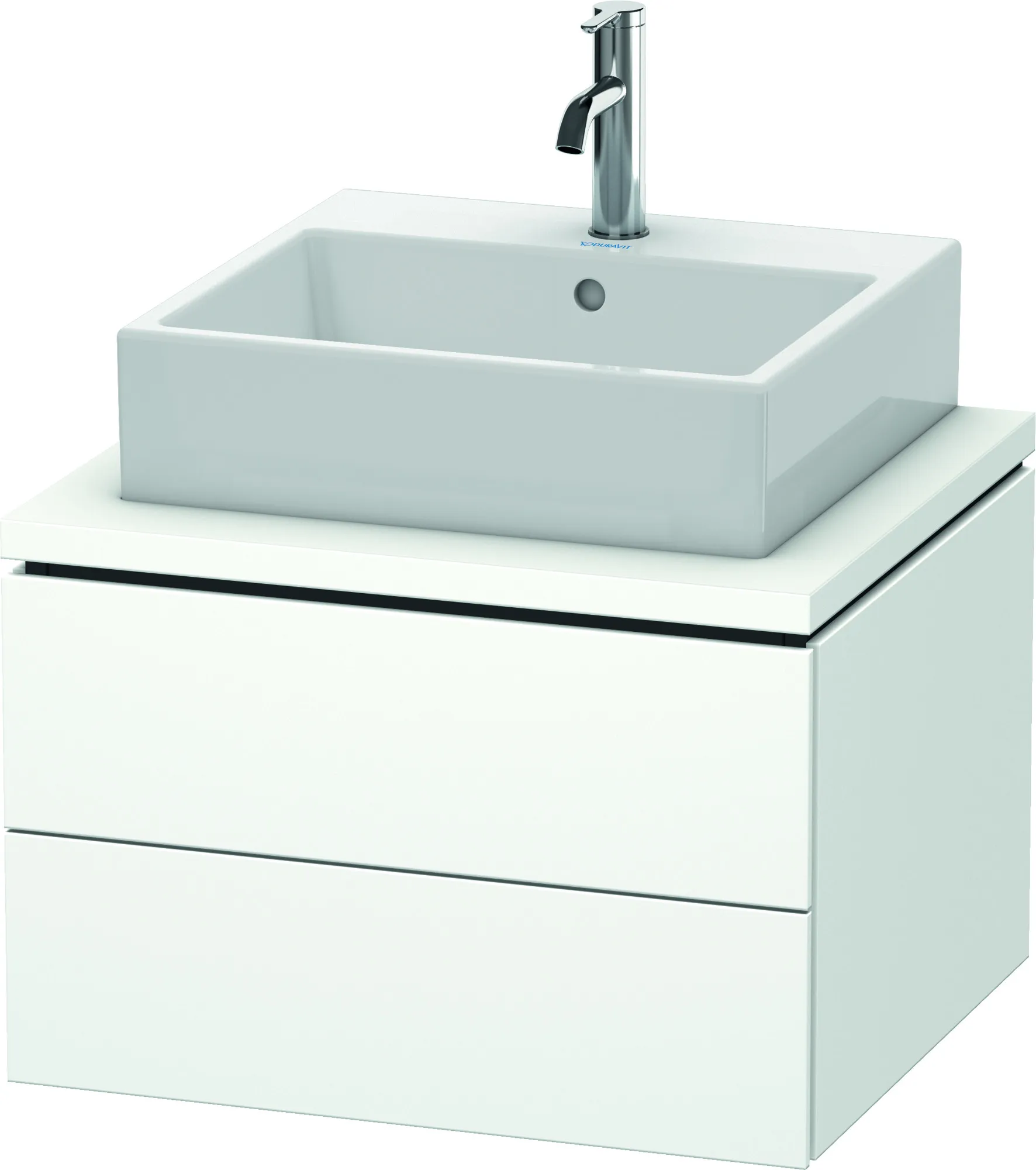 Duravit Waschtischunterschrank wandhängend „L-Cube“ 62 × 40 × 54,7 cm Weiß Supermatt