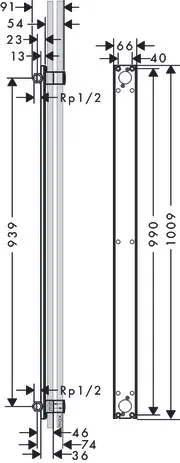 Grundkörper FixFit für Showerpipe Axor One Grundkörper FixFit für Showerpipe Axor One