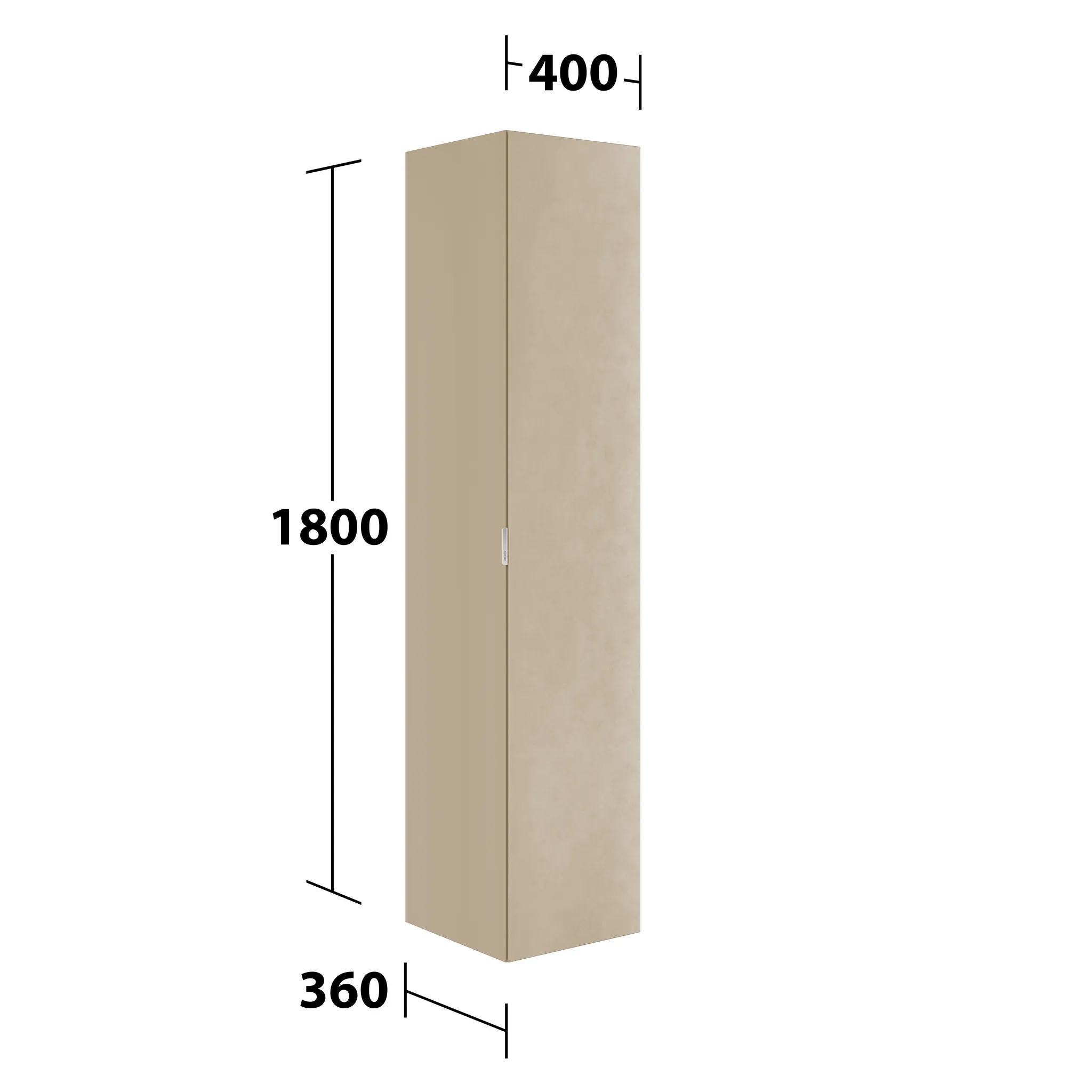 KEUCO Hochschrank „Edition 11 Art“ Sahara (Keramik), Sand (Lack, seidenmatt), Anschlag rechts 400 × 1800 × 360 mm
