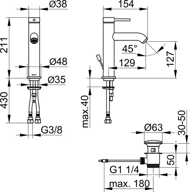IXMO 59501012001 Einhebel-Waschtischmischer 130 mit Zugstangen-Ablaufgarnitur IXMO Soft, Rosette rund verchromt IXMO 59501012001 Einhebel-Waschtischmischer 130 mit Zugstangen-Ablaufgarnitur IXMO Soft, Rosette rund verchromt