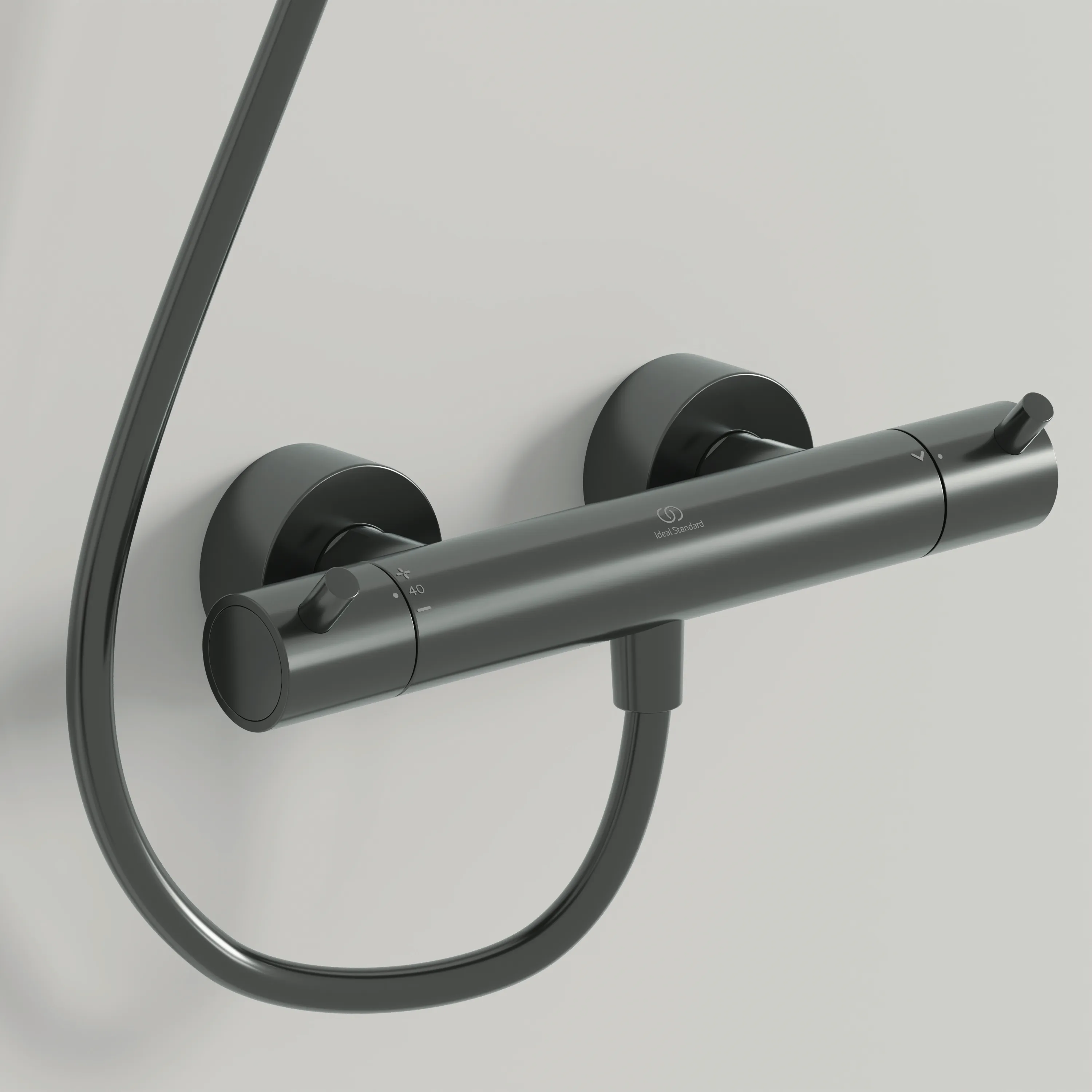 Ideal Standard Brausethermostat Aufputz Ceratherm T125 Pin-Griffe Magnetic Grey