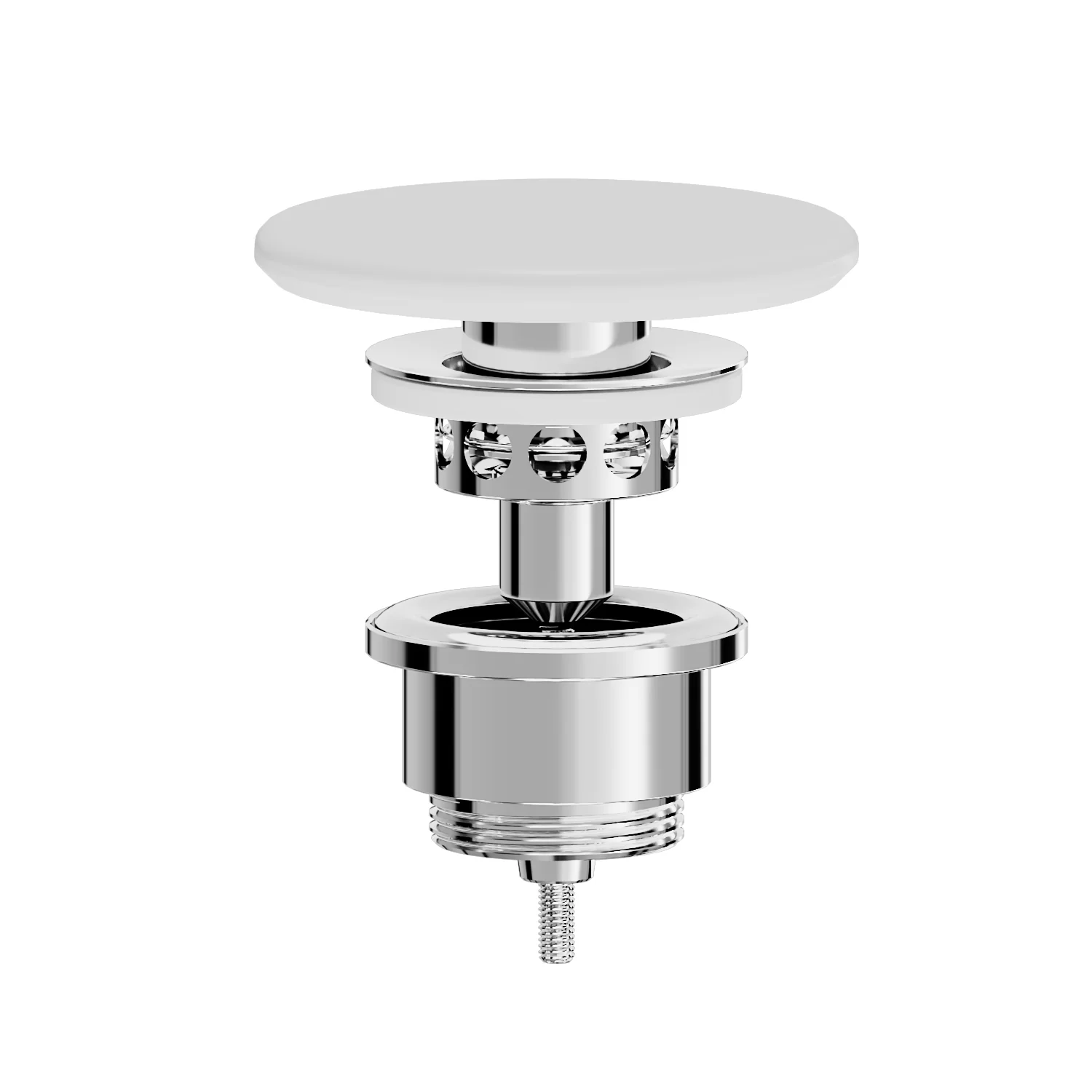 Push-to-Close-Ventil mit rundem Ventildeckel aus Keramik 10 x 10 x 12 cm (BxTxH) Edelweiß mit Oberflächenveredelung Clean Push-to-Close-Ventil mit rundem Ventildeckel aus Keramik 10 x 10 x 12 cm (BxTxH) Edelweiß mit Oberflächenveredelung Clean