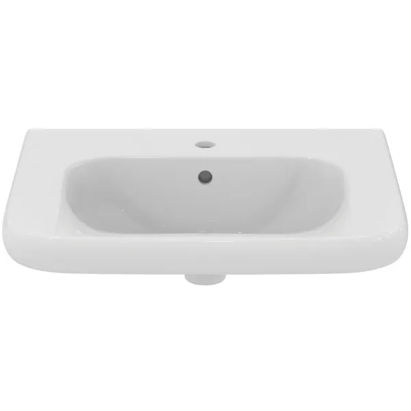 Ideal Standard Waschtisch Contour 21, 1 Hahnloch, mit Überlauf, unterfahrbar, 650x555x175mm, Weiß