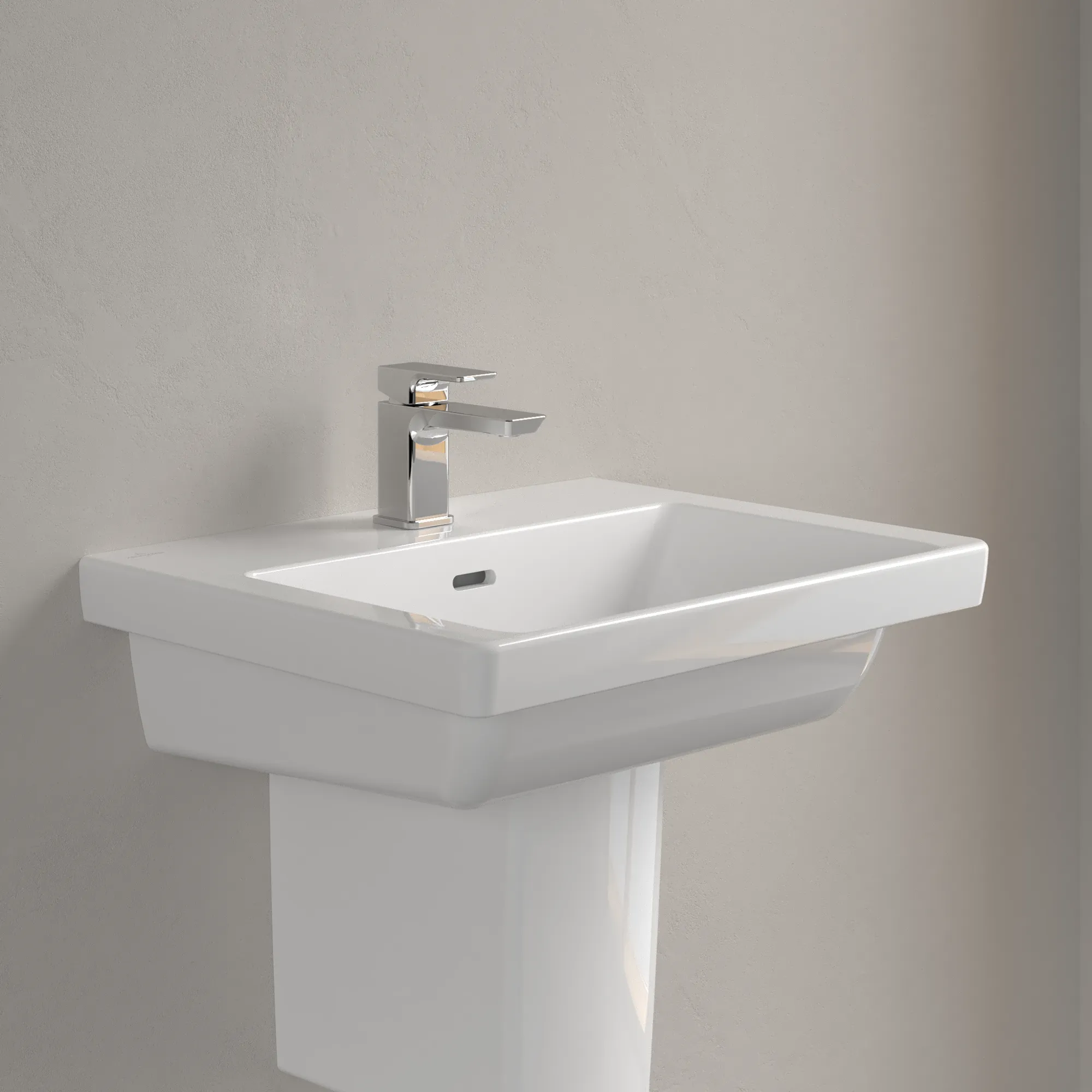 Villeroy & Boch Subway 3.0 Wandwaschbecken, 550x440x165mm, weiß Alpin, glänzend, mit Überlauf, für 3-Loch-Armatur Villeroy & Boch Subway 3.0 Wandwaschbecken, 550x440x165mm, weiß Alpin, glänzend, mit Überlauf, für 3-Loch-Armatur