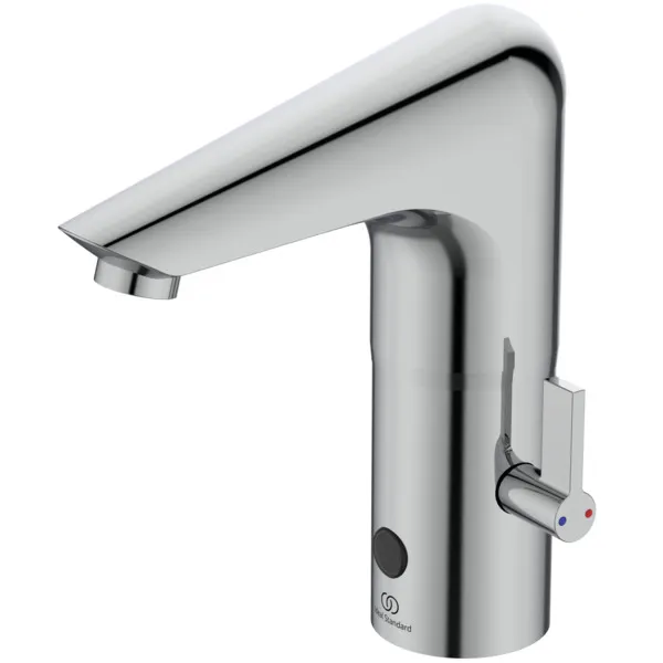 Sensor-Waschtischarmatur Ceraplus, mit Misch, Batteriebetrieben, Ausladung 116mm, Chrom Sensor-Waschtischarmatur Ceraplus, mit Misch, Batteriebetrieben, Ausladung 116mm, Chrom