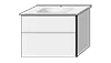 Sanipa Keramik-Waschtisch-Waschtischunterschrank mit Waschtischunterschrank „3way“ 770 × 582 × 460 mm in Anthrazit (matt), mit Hahnlochbohrung, Becken mittig Sanipa Keramik-Waschtisch-Waschtischunterschrank mit Waschtischunterschrank „3way“ 770 × 582 × 460 mm in Anthrazit (matt), mit Hahnlochbohrung, Becken mittig