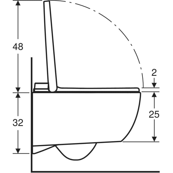 Geberit Wand-Dusch-WC Komplettanlage AquaClean „Alba“ 600 × 484 × 400 mm in weiß alpin, Befestigung sichtbar, ohne Spülrand Geberit Wand-Dusch-WC Komplettanlage AquaClean „Alba“ 600 × 484 × 400 mm in weiß alpin, Befestigung sichtbar, ohne Spülrand