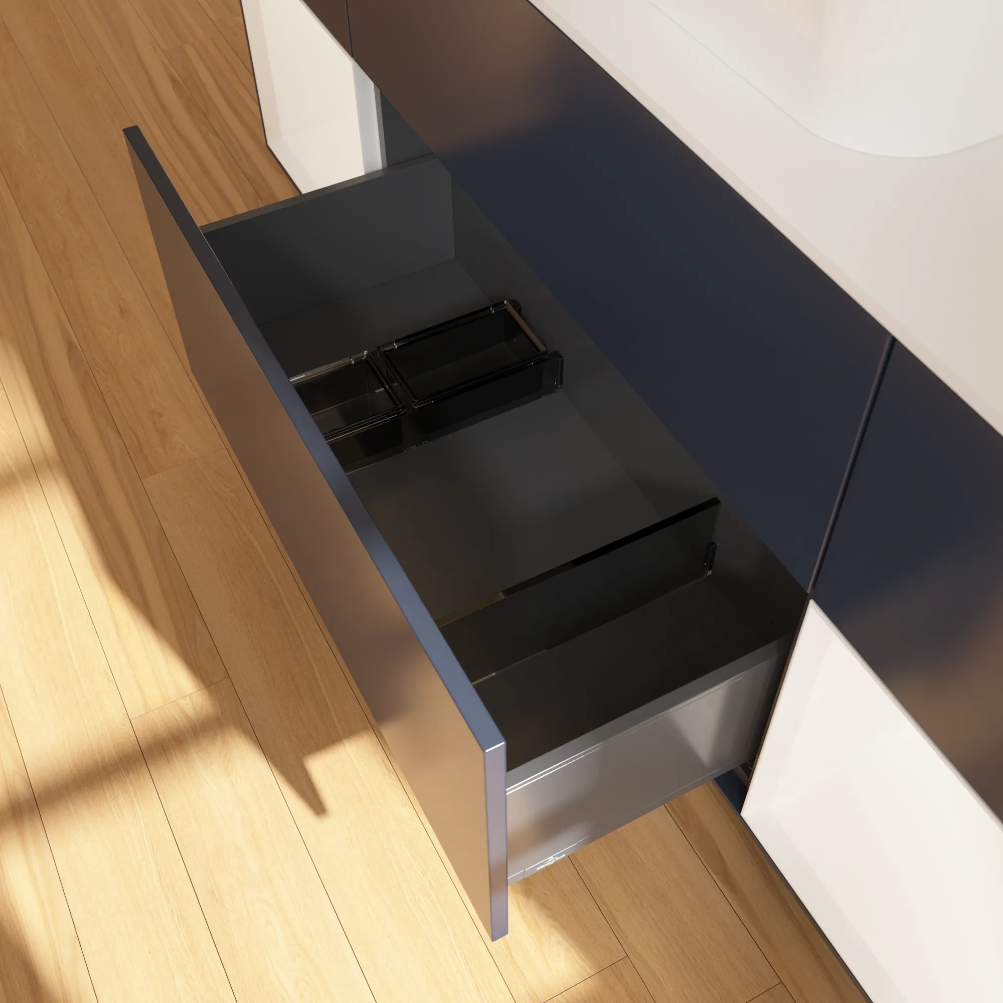 Villeroy & Boch Waschtischunterschrank „Finion“ für Schrankwaschtisch 1600 × 603 × 501 mm Midnight Blue Matt Lacquer, für Becken mittig