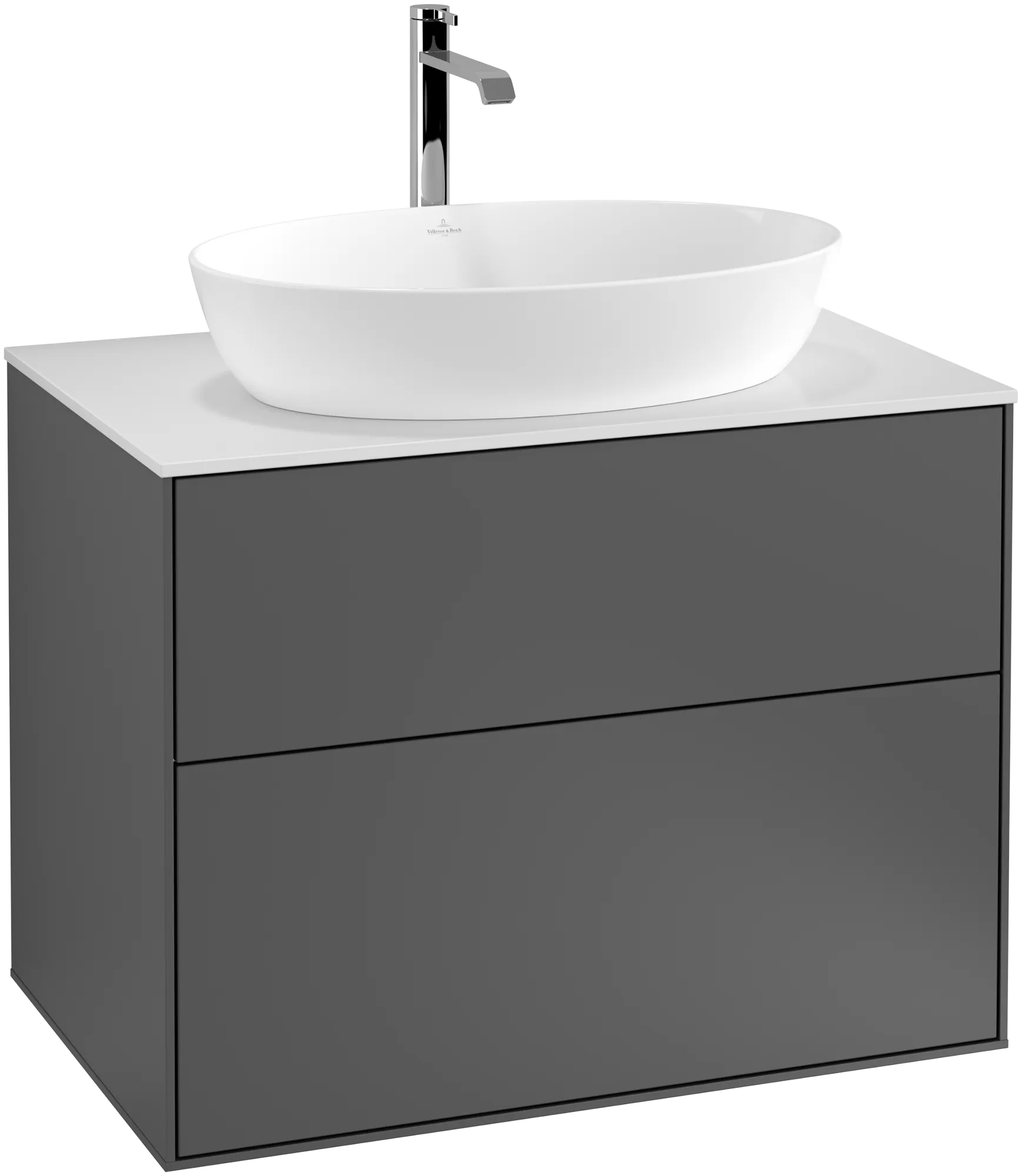 Villeroy & Boch Waschbeckenunterschrank Finion G75, Anthracite Matt Lacquer, 800 x 603 x 501 mm, mit Beleuchtung und SoftClosing Villeroy & Boch Waschbeckenunterschrank Finion G75, Anthracite Matt Lacquer, 800 x 603 x 501 mm, mit Beleuchtung und SoftClosing