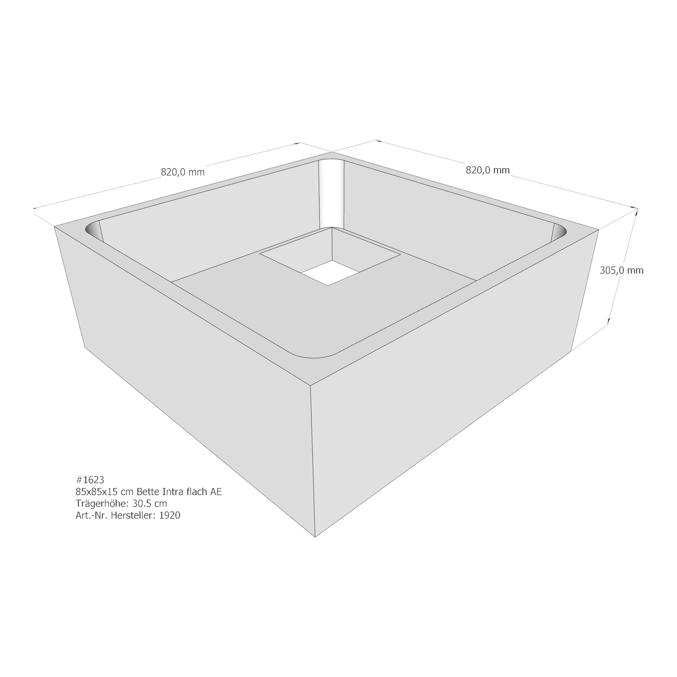 Duschwannenträger für Bette Quinta (flach/Intra) 85 × 85 × 15 cm Breite: 85 cm / Länge: 85 cm Duschwannenträger für Bette Quinta (flach/Intra) 85 × 85 × 15 cm Breite: 85 cm / Länge: 85 cm