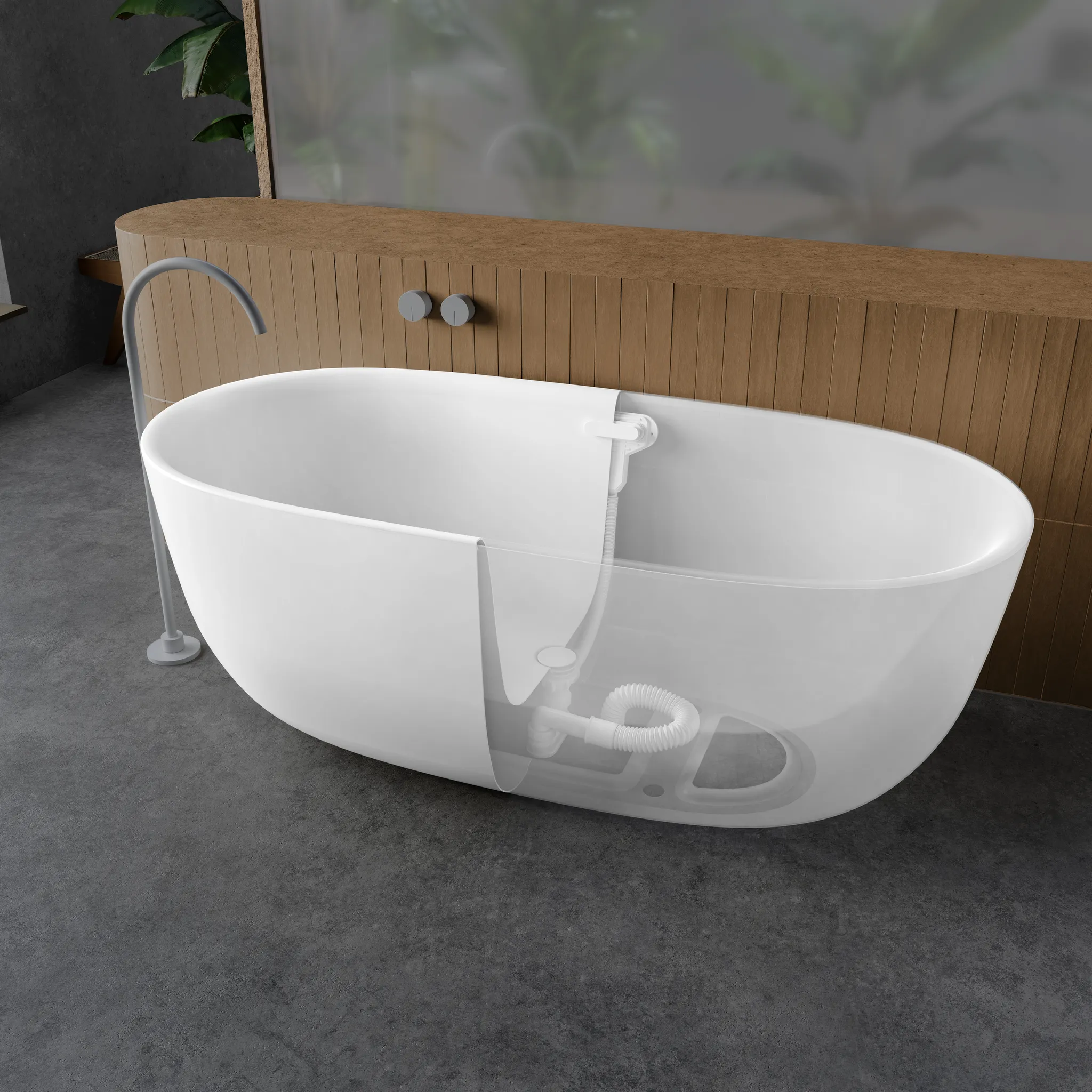 Kaldewei Badewanne „Meisterstück Oyo Duo“ freistehend 1630 × 770 mm, Mittelablauf ohne Überlauf, in cool grey 70 Kaldewei Badewanne „Meisterstück Oyo Duo“ freistehend 1630 × 770 mm, Mittelablauf ohne Überlauf, in cool grey 70