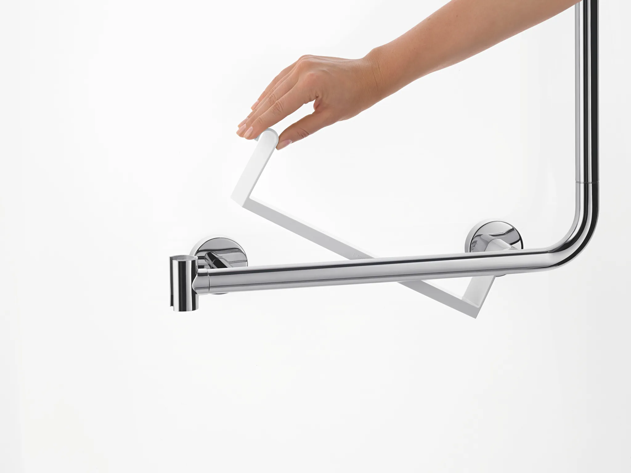 Hansgrohe Unica Brausestange Comfort 110 cm rechts, Weiß/Chrom Hansgrohe Unica Brausestange Comfort 110 cm rechts, Weiß/Chrom