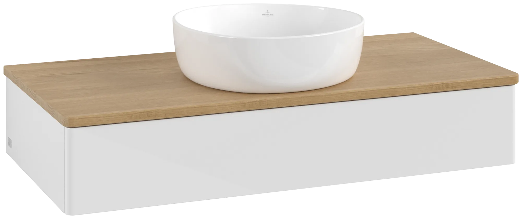 Villeroy & Boch Antao Waschbeckenunterschrank L09_1 1000x190x500mm Glossy White Lacquer / Honey Oak