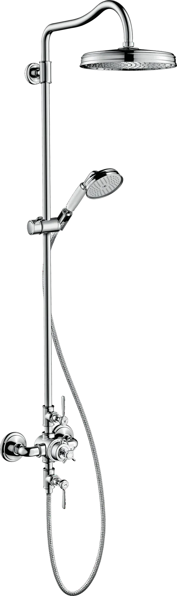 Showerpipe Axor Montreux chrom mit Thermostat und Hebelgriff