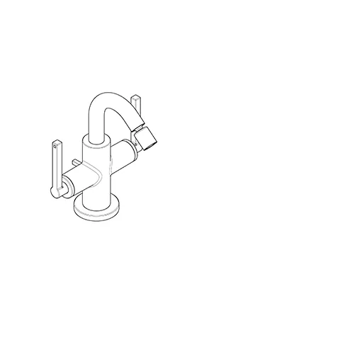 Kludi NOVA FONTE Bidetarmatur PURISTIC chrom, DN 15, 2-Griffarmatur