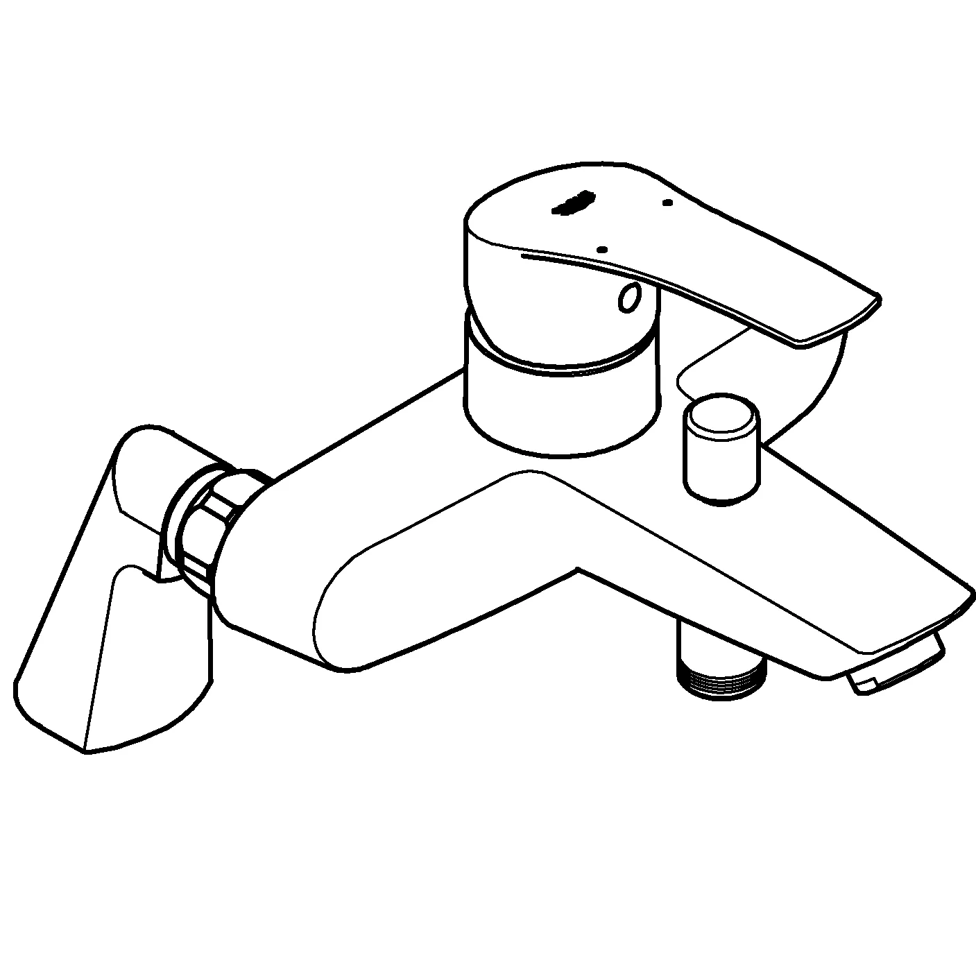 Wannenarmatur „Eurosmart“ Ausladung 200 mm Wannenarmatur „Eurosmart“ Ausladung 200 mm