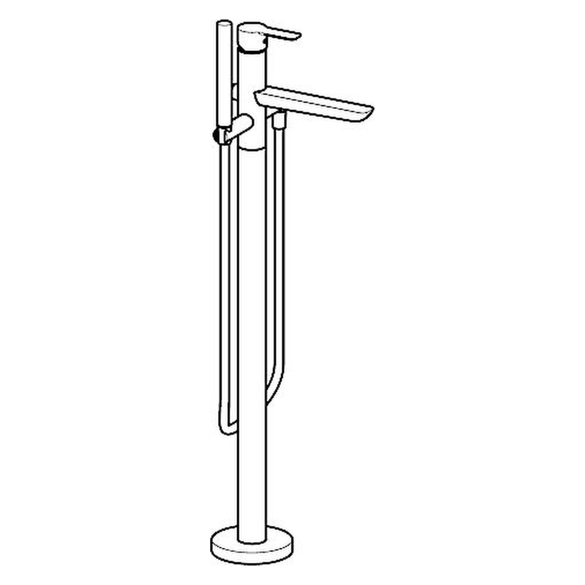 Einhand-Wannenarmatur „Ligna“ Ausladung 200 mm in Chrom Einhand-Wannenarmatur „Ligna“ Ausladung 200 mm in Chrom