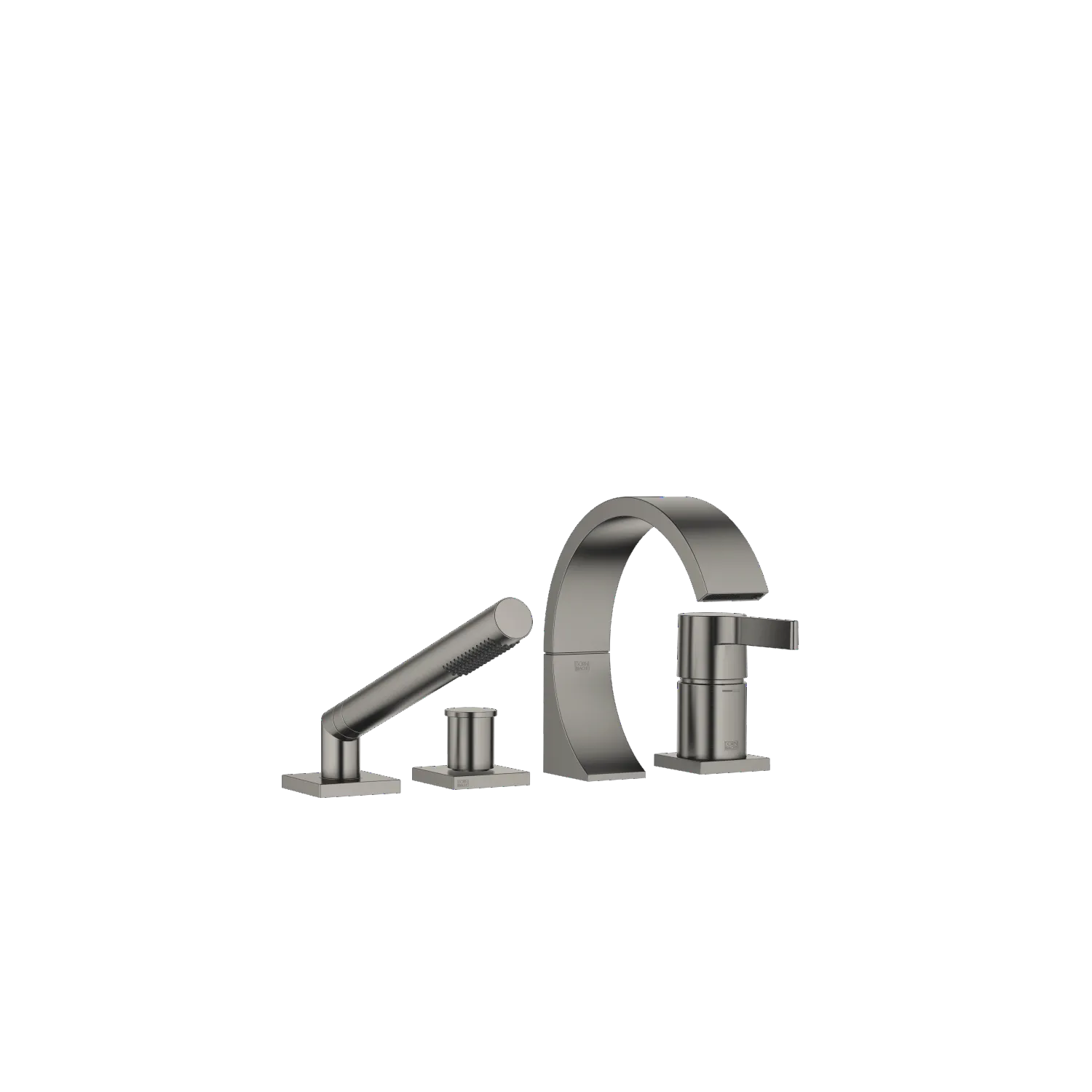 Dornbracht CYO Wannen-Vierlochbatterie Dark Platinum gebürstet