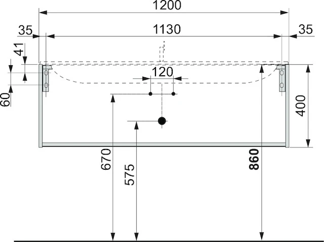 KEUCO X-LINE Waschtischunterbau mit Auszug 1200 x 400 x 490 mm inox/inox KEUCO X-LINE Waschtischunterbau mit Auszug 1200 x 400 x 490 mm inox/inox
